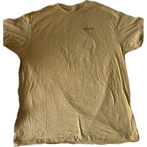 NWT Columbia Mens XXL Short‎ Sleeve T-Shirt Mustard Bear Graphic New with Tags